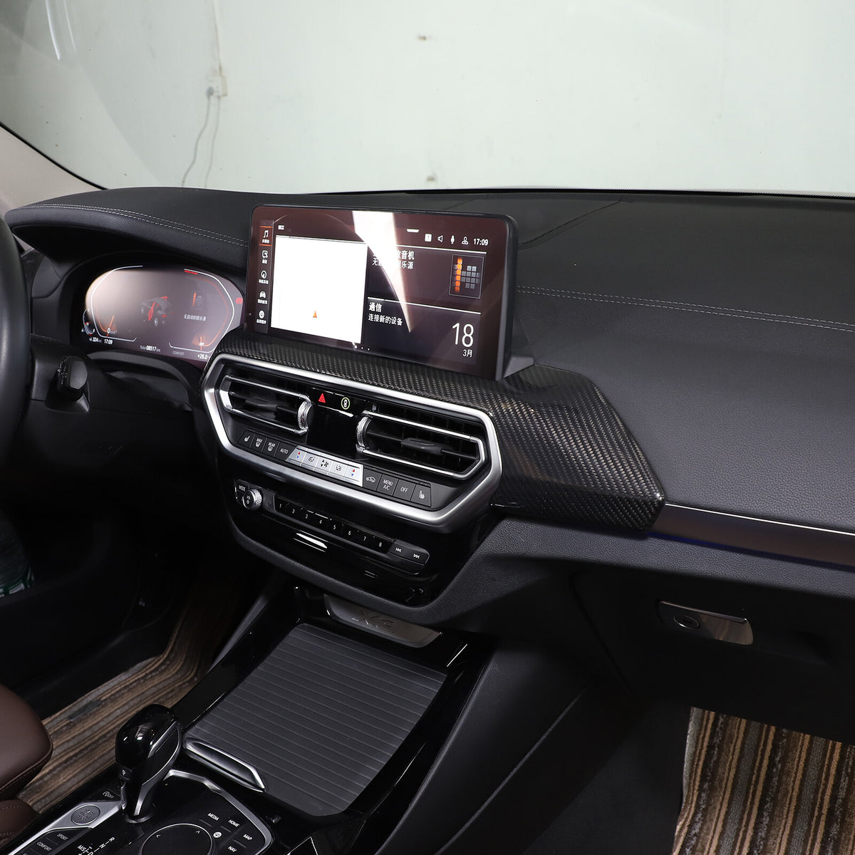 Real Carbon Fiber Air Vent Dashboard Frame For BMW X3/X4 2022-2023 3