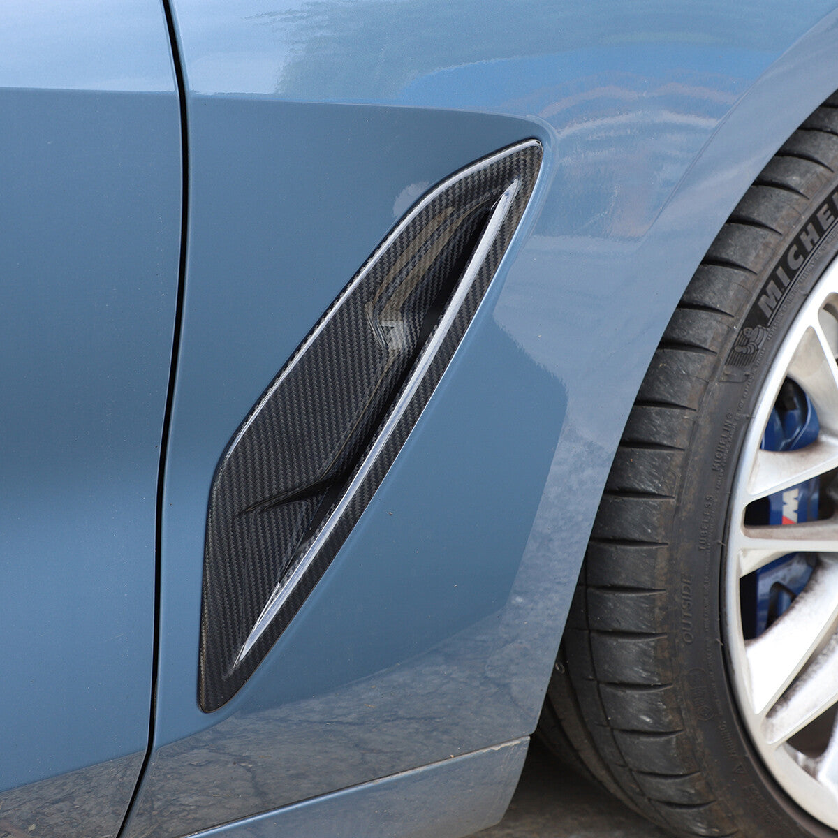For BMW 8 Series G14 G15 G16 840i 2018-22 Dry Carbon Side Air Fender Vent Cover 3