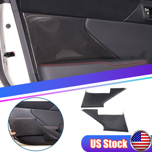 2PCS Real Carbon Fiber Inner Door Panel Cover Trim For Subaru BRZ 2022+ US 1