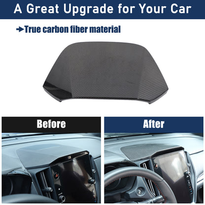 Real Carbon Fiber Center Dashboard Upper Cover Trim For Subaru WRX STI VB 22-24 11