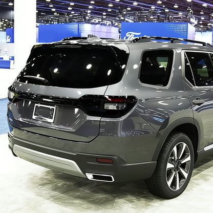 Transparent Gray ABS Smoked Tail Light Cover Trim For Honda Pilot 2023-2025 12