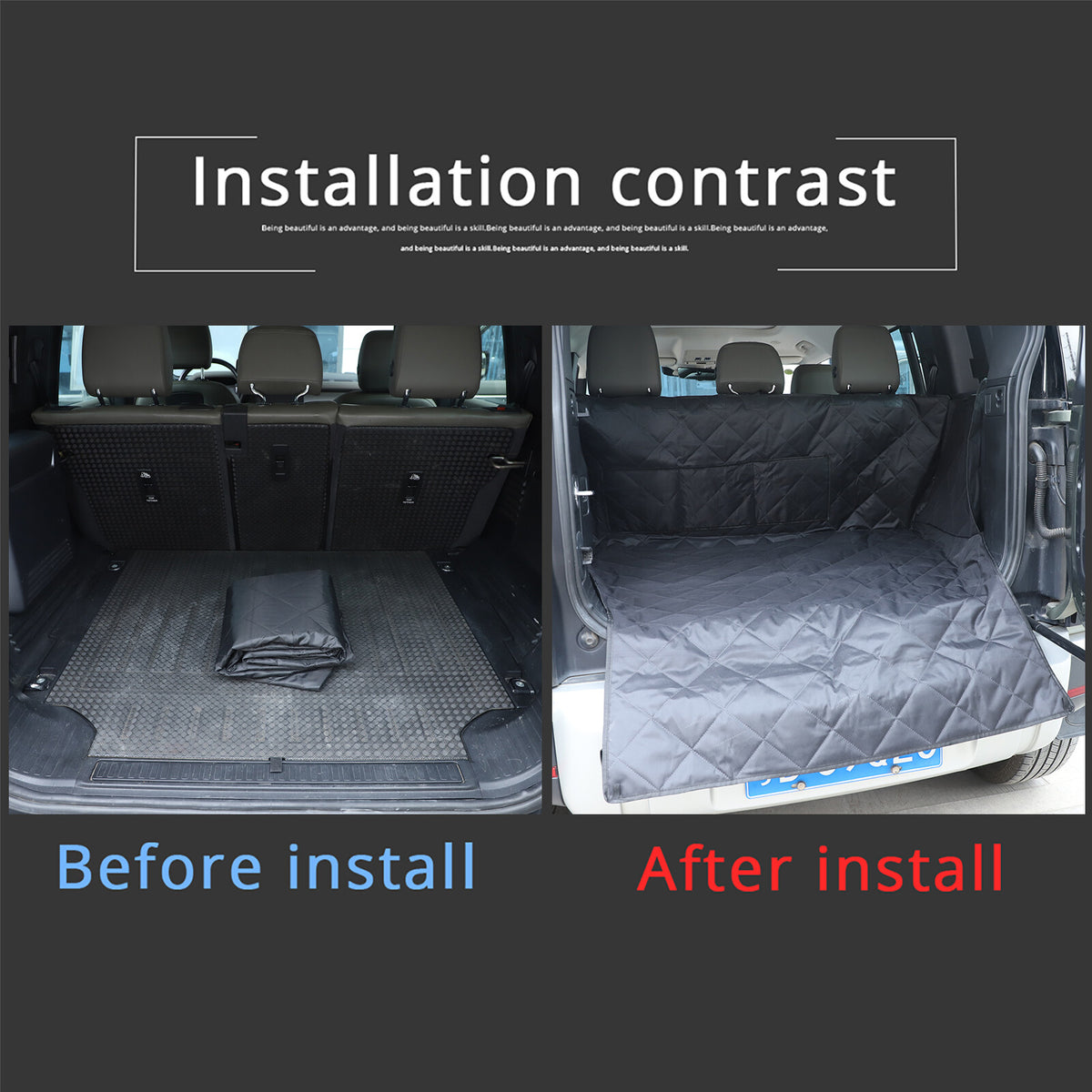 Pet Dog Seat Cover Car Back Seat Protector Hammock Mat For LR Defender 110 20-24 4