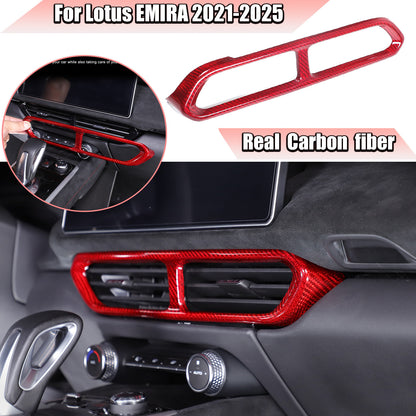 Red Real Carbon Fiber Interior Exterior Conosle Trim Cover For Lotus EMIRA 21-25 218