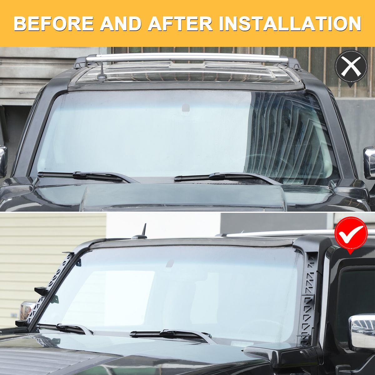 Carbon Steel A-Pillar LED Light Bar Mount Bracket For Hummer H3 2005-2009 US 14
