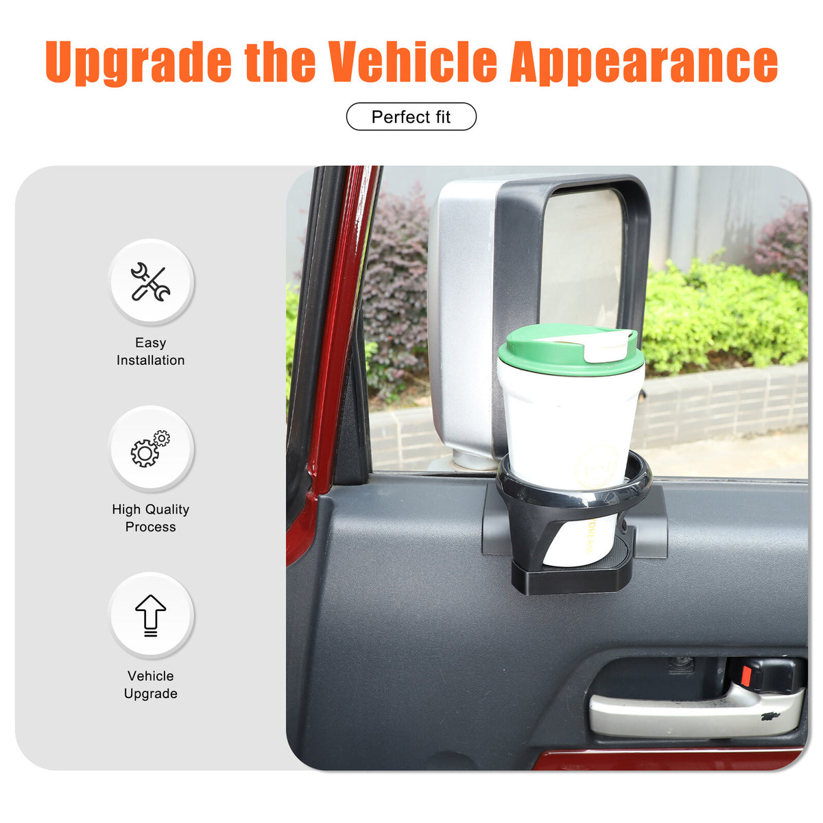 Front Door Window Left Cup Holder Stand Holder For Toyota FJ Cruiser 07-21 US 14