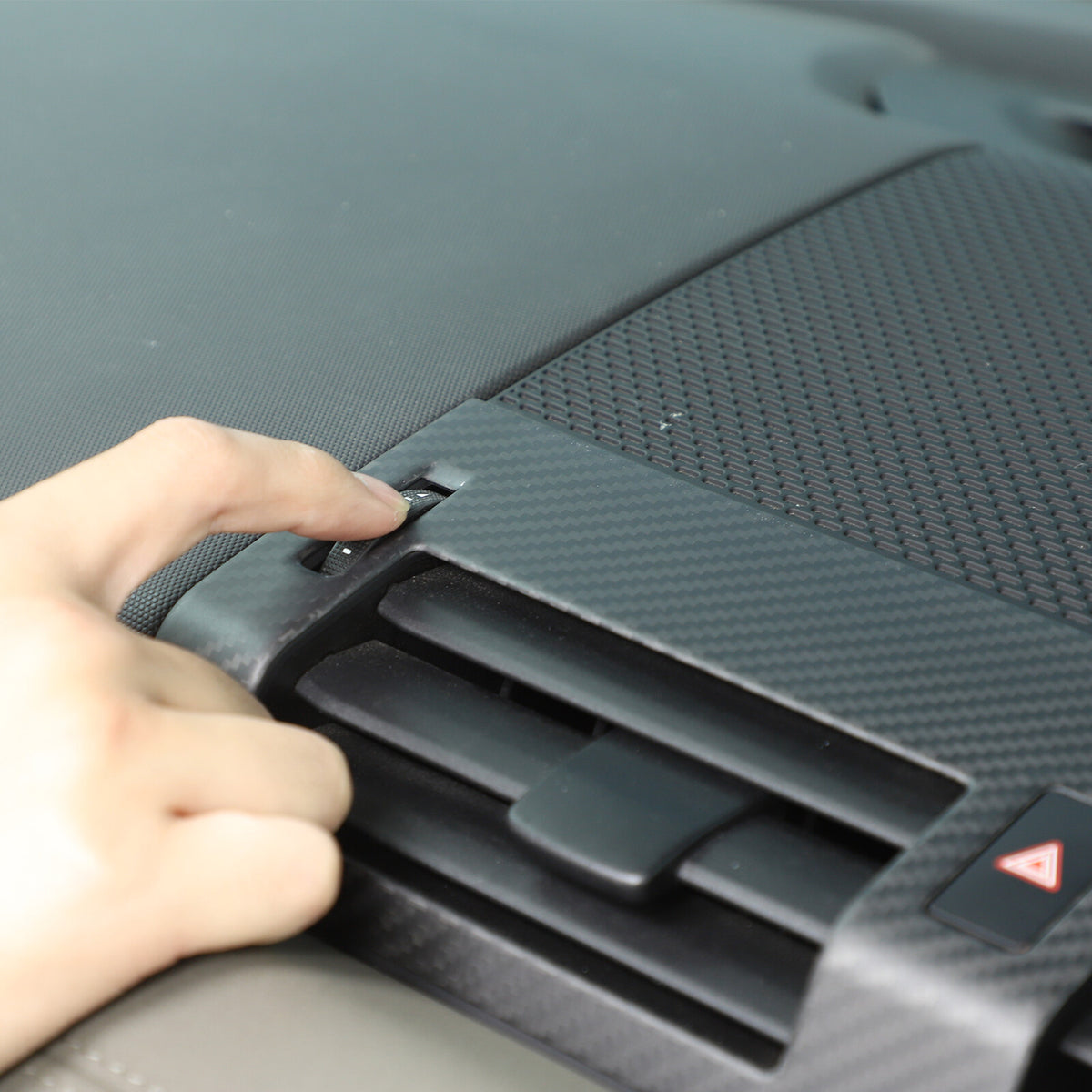 Matte Real Carbon Fiber Center Console Air Vent Trim Cover For LR Defender 20-24 12