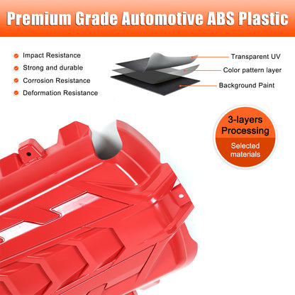 Red ABS Engine hood Compartment panel Trim Cover For Corvette C8 2020-2026 US 9