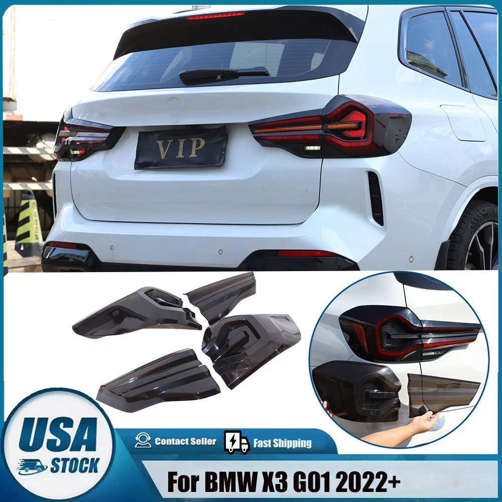 Smoked Black Rear Tail Light Guard Decor Cover Trim Bezels For BMW X3 G01 22+ US 1