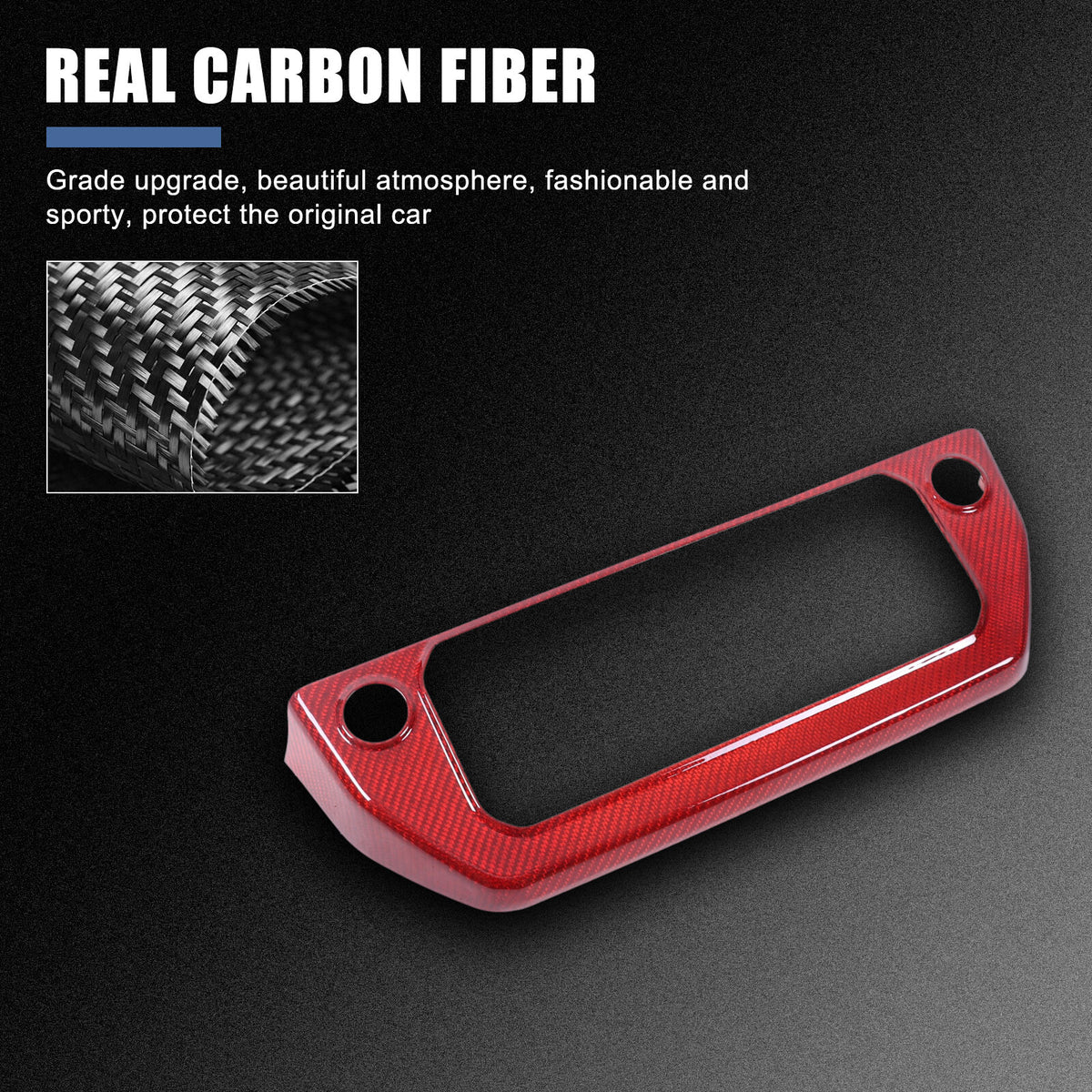 Red Real Carbon Fiber Air Conditioning Switch Panel Trim for LR Defender 2020-24 21
