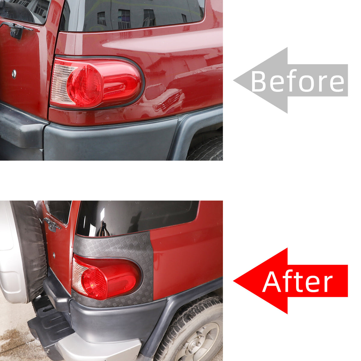 Rear Tail Light Anti Scratch Resistant Panel Trim For Toyota FJ Cruiser 07-21 US 5