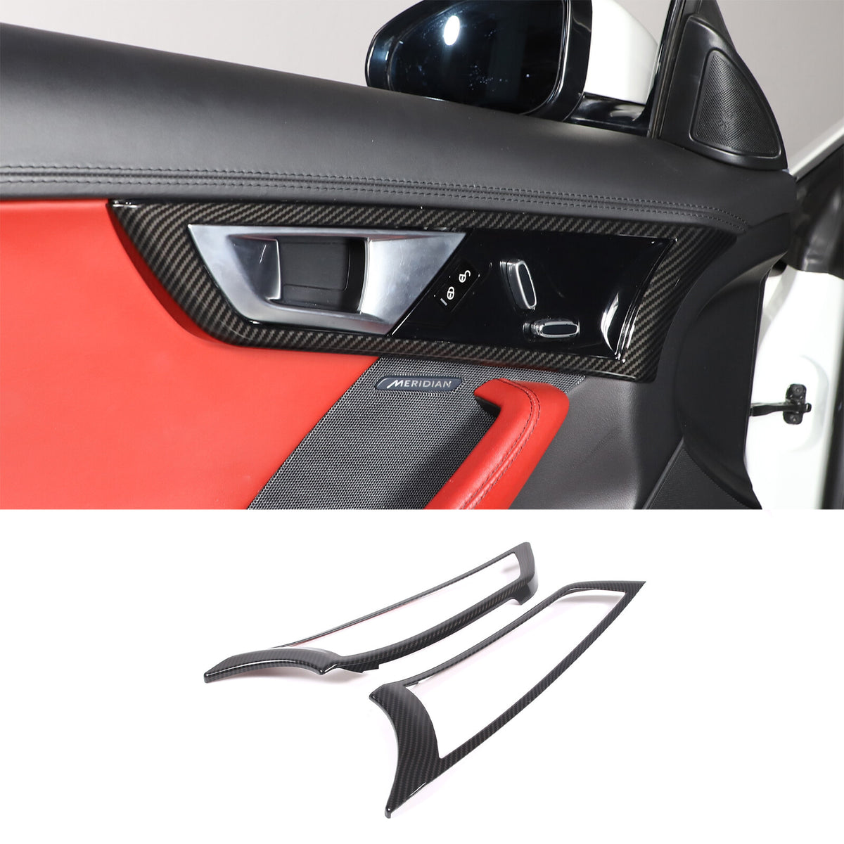 ABS Carbon Fiber Interior Full Set Cover Trim Kit For Jaguar F-type X152 2013-25 - Styles 11-15 1