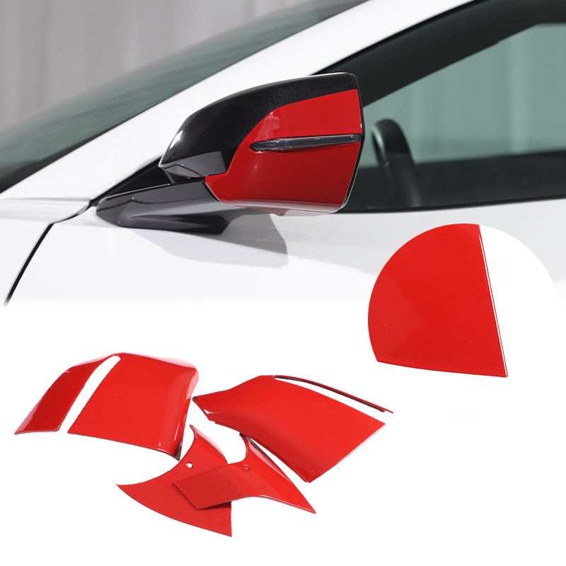 Sport Red ABS Exterior Side Mirror Bottom Cover Trim For Corvette C8 2020+ US 23