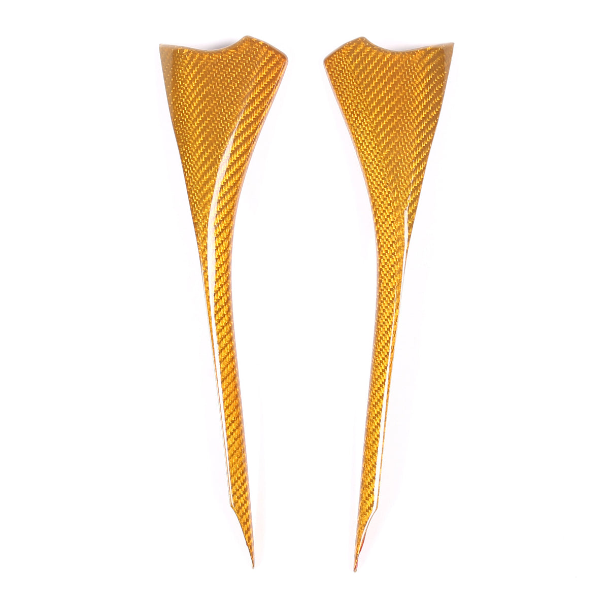 Yellow Carbon Fiber Interior Window Upper Door Panel trim For Corvette C8 20-26 10