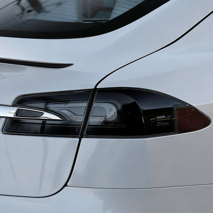Smoked Black Rear Tail Light Guard Cover Trim Bezels For Tesla Model S 2014-2021 12