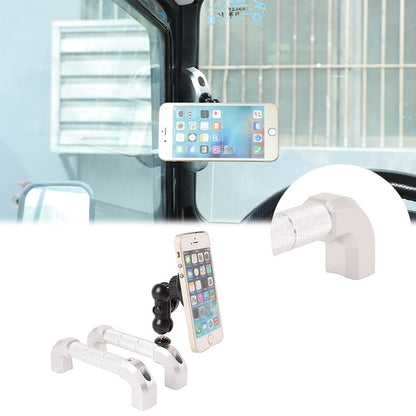 Replace Silver A-Pillar Handle W/Phone Mount For LR Defender L316 2004-2018 1