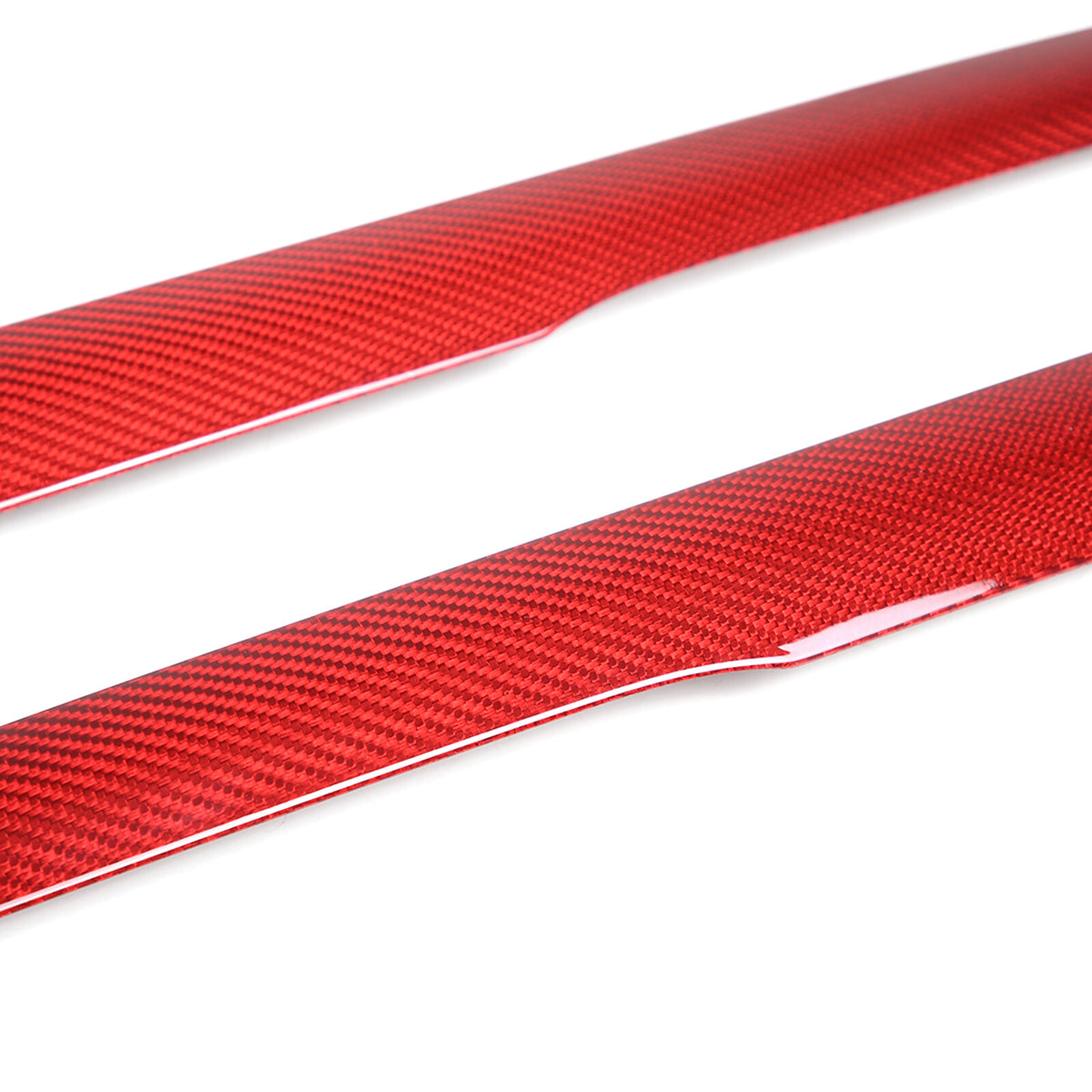 Red Carbon Fiber Exterior Windshield A-Pillar Cover Trim For Corvette C6 05-13 15