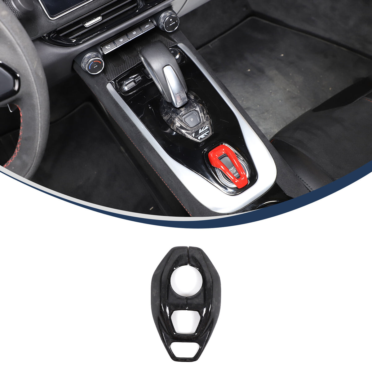 Forged Carbon Fiber Console Gear Base Cover Trim For Lotus Emira V6 I4 2023-2025 11