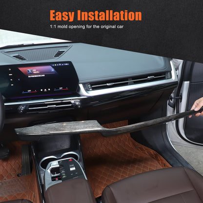 Black Grain Center Console Dashboard Cover Trim for BMW X1 U11 2023-2025 US 4