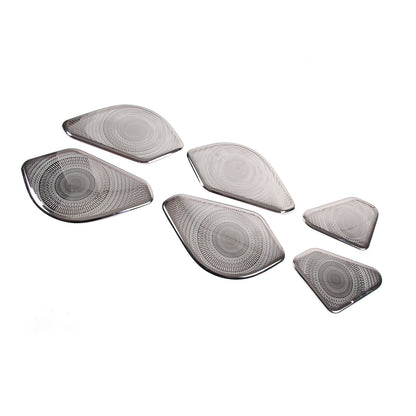 6PCS Silver Steel Inner Door Speaker Cover For Land Rover Range Rover 2023+ 7