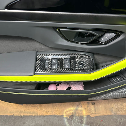 Real Carbon Fiber Window Lift Switch Panel Trim For Lamborghini URUS/SE 18-21 US 15