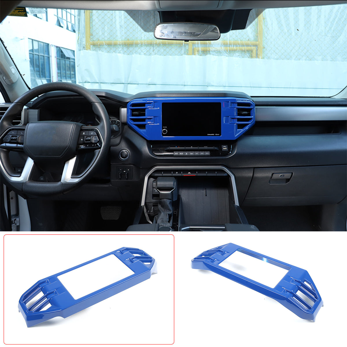 Blue Center Console air outlet frame Trim Cover For Toyota Tundra/Sequoia 22-26 7