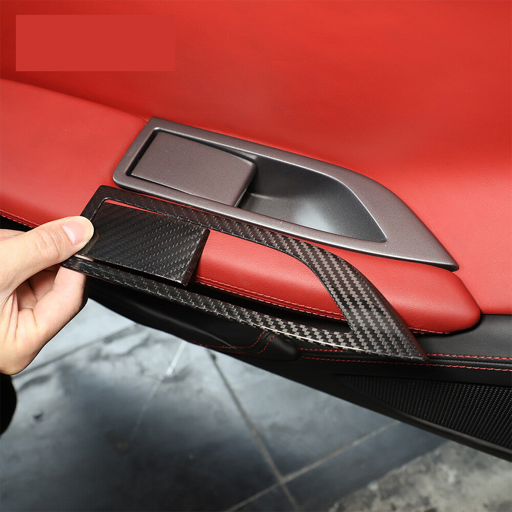Carbon Fiber Inner Door Handle Frame Trim Cover for Ferrari 458 2011-2016 3