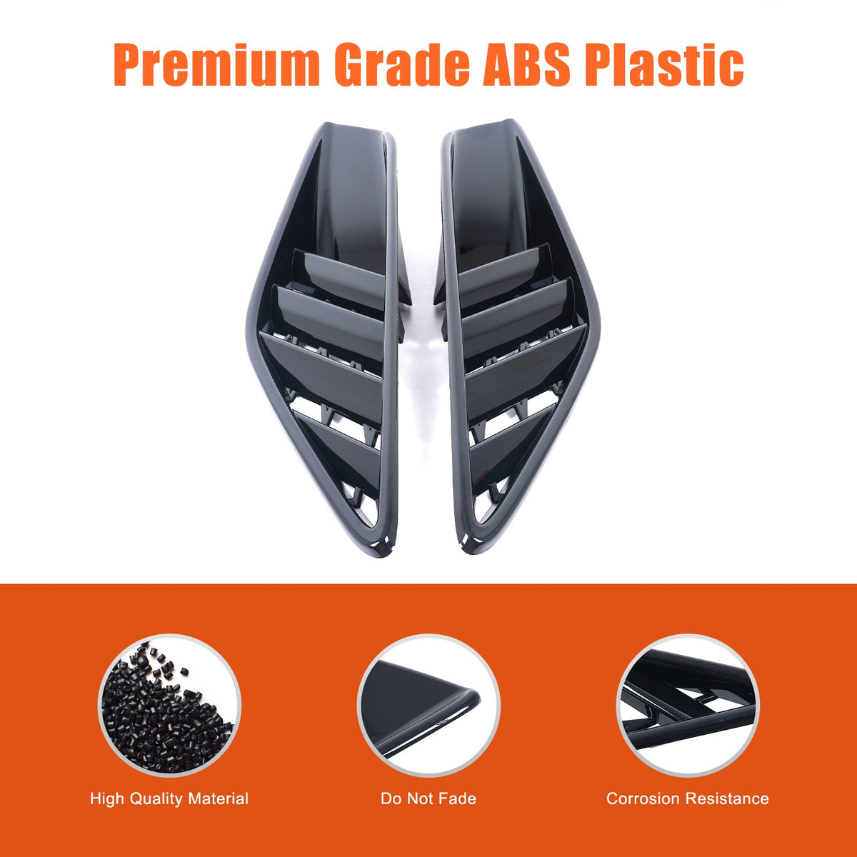 Piano Black ABS Rear Fender Air Intake Frame Trim For Corvette C7 2014-2019 US 11