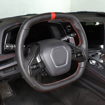Carbon Fiber ABS Interior Decoration Cover Trim Kit For Corvette C8 2020-2025 - Styles 26-30 37