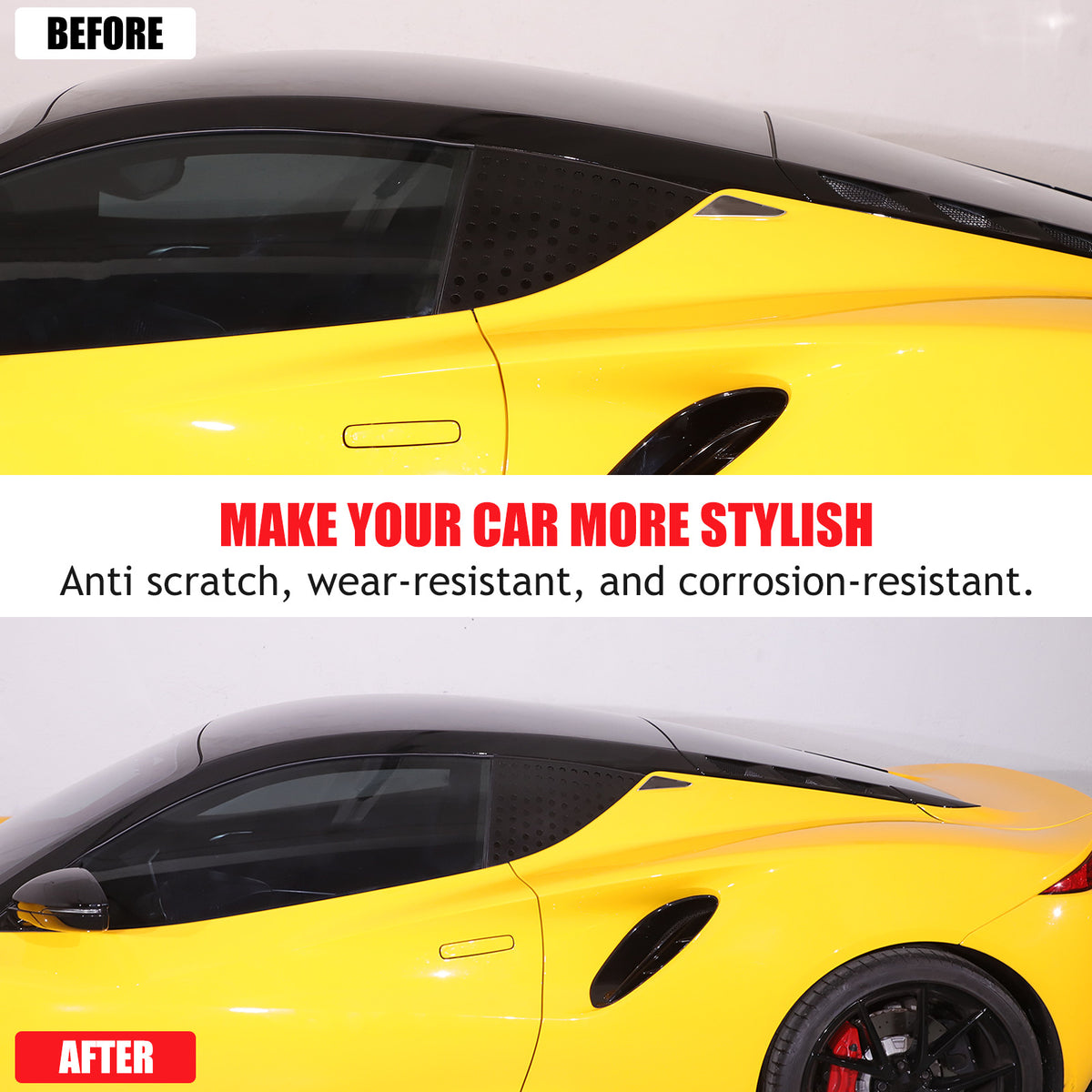 Alloy Exterior Rear Quarter Window Pillar Cover Trim For Lotus EMIRA 2021-2025 20
