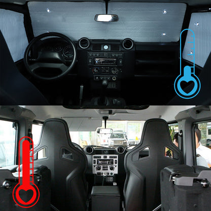 Car Full Window Sunshade Cover Shades Sun Visor For Land Rover Defender 2004-18 9