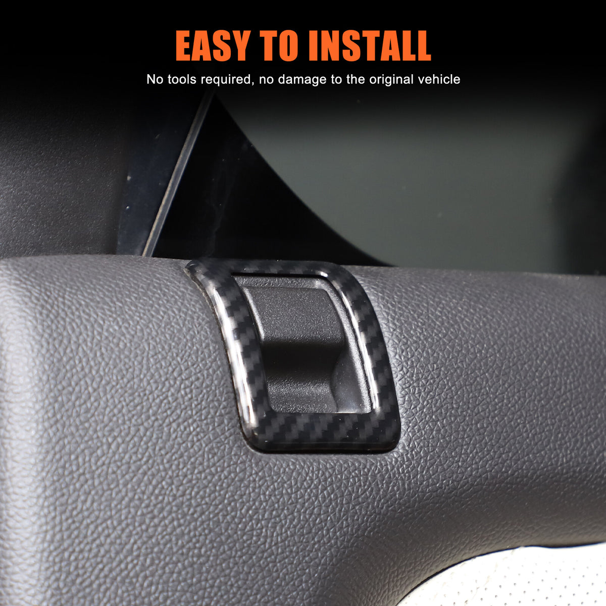 ABS Carbon Fiber Interior Decor Trim Cover For Cadillac Escalade 2007-14 10
