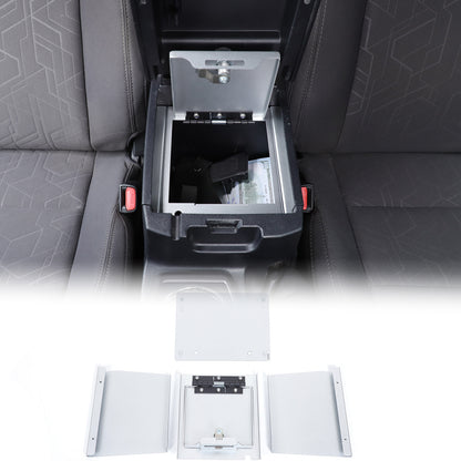 Silver Center Console Safe Armrest Storage Lock Box TRAY For Toyota Tacoma 16-22 3