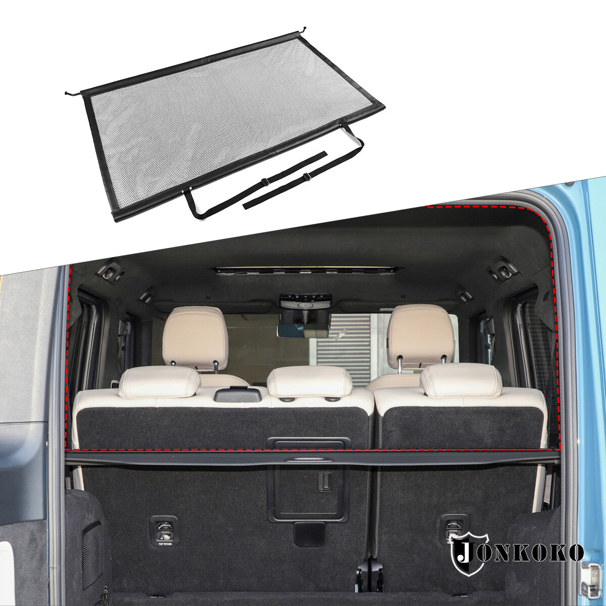 Car Trunk Safety Pet Isolation Compartment Net For Mercedes Benz G Class 19-2022 10