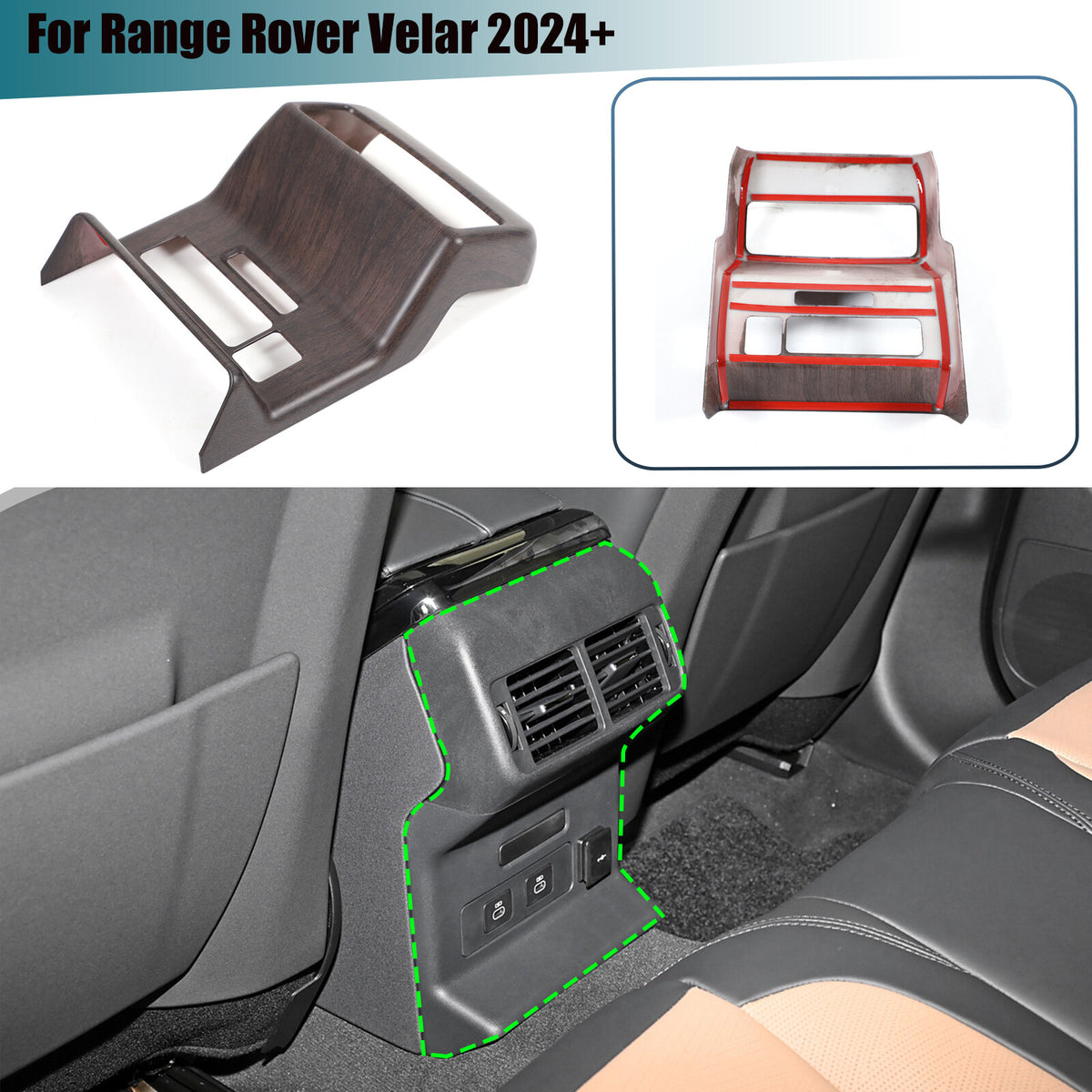 Grain Rear Air Vent Outlet Trim Cover For Range Rover Velar L560 2024+ 1