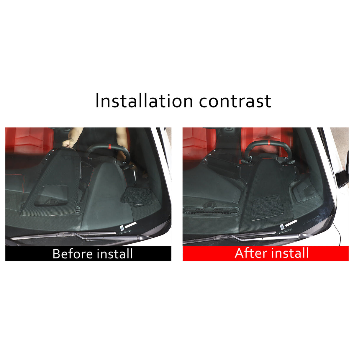 ABS Carbon Fiber Dashboard Instrument Upper Panel Cover For Corvette C8 20-25 9