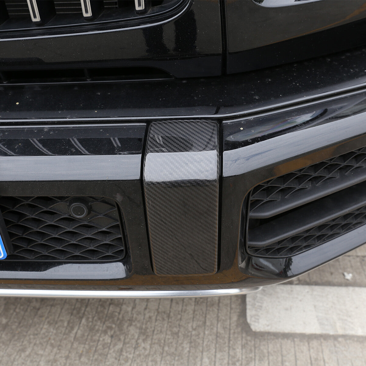 Real Carbon Fiber Front Bumper Decorative Cover Trim For Benz G Class G63 19-24 7