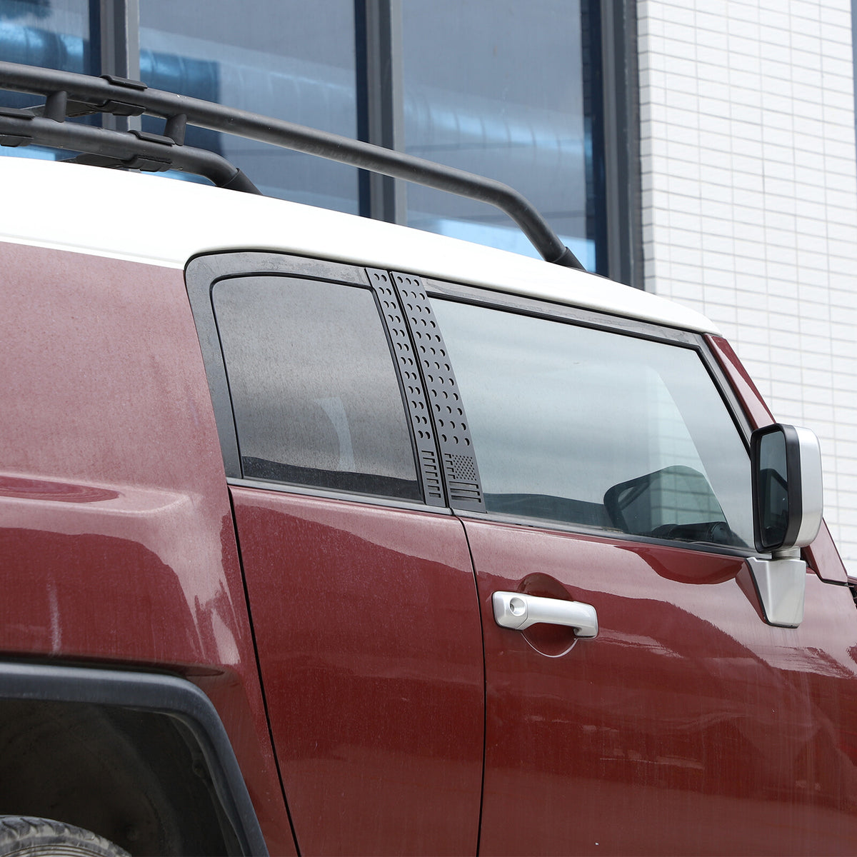 US Flag Alloy Window Center Pillar Trim Panel For Toyota FJ Cruiser 2007-21 24