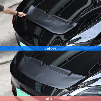 Front Leather Hood Cover Protector Bra Trim For Tesla Model 3/Y 2016-24 17