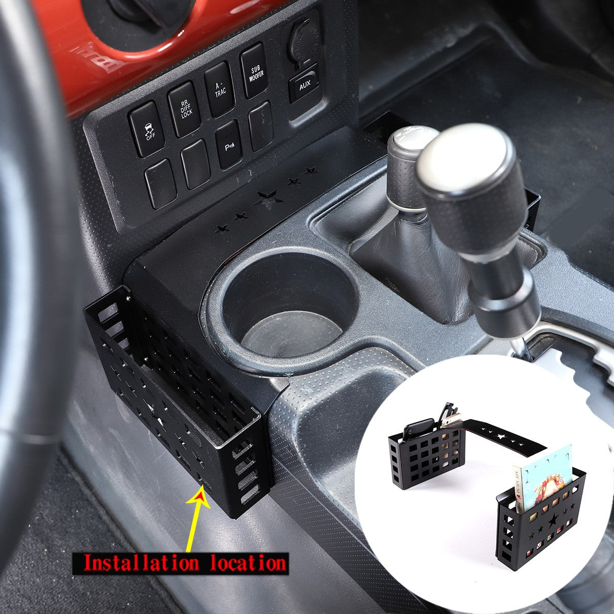 Star Pattern Alloy Gear Side Storage Basket Box For Toyota FJ Cruiser 2007-21 US 21