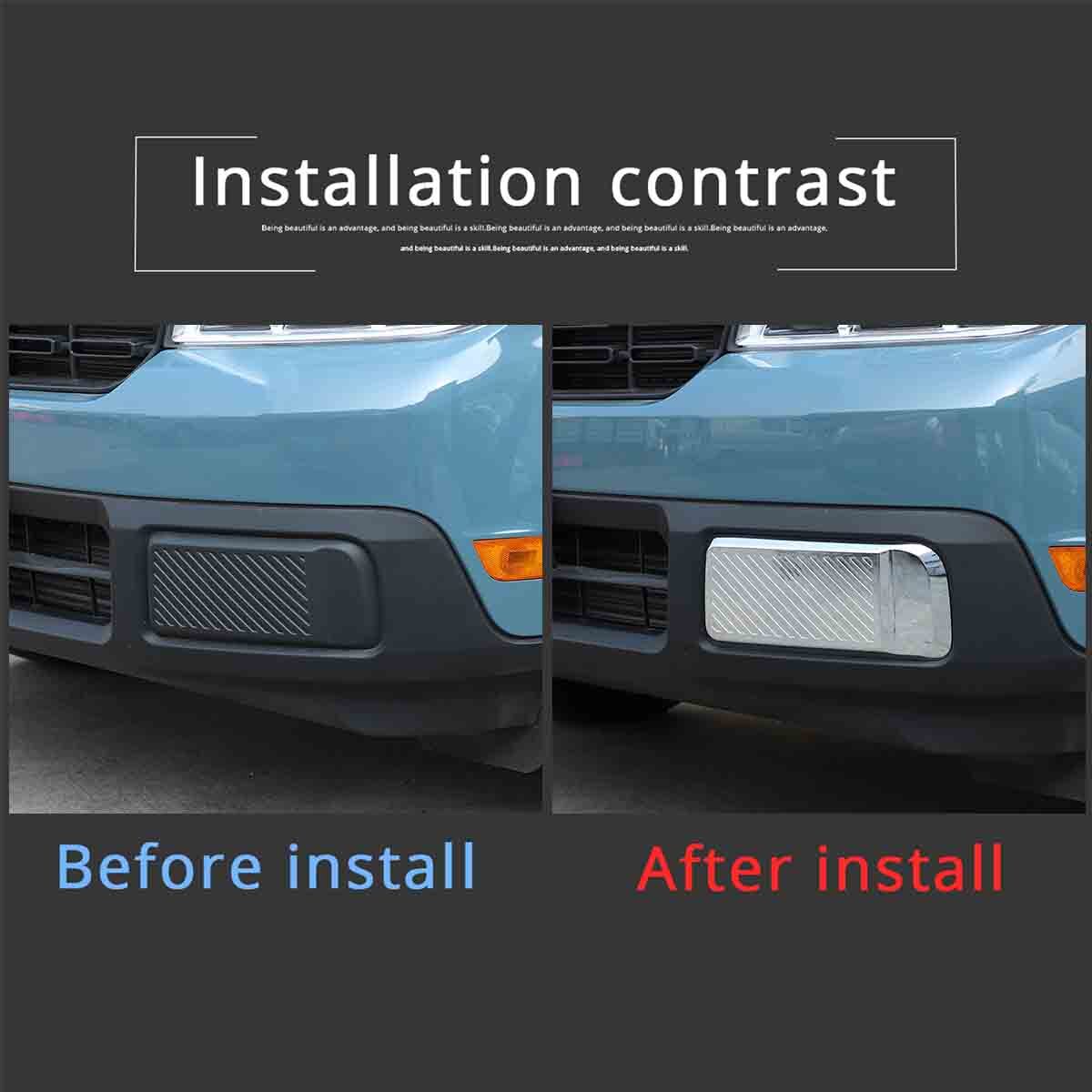 Chrome Exterior Front & Rear Bumper Corner Panel Trim For Ford Maverick 2022-23 9