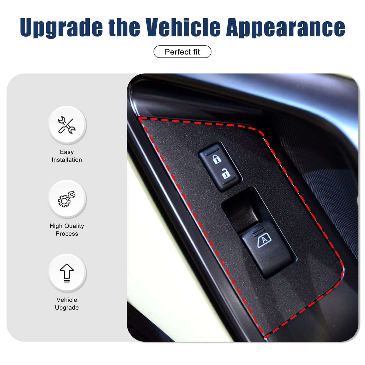 Real Carbon Fiber Window Lift Switch Button Trim For Nissan GTR R35 2008-2016 8