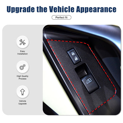 Real Carbon Fiber Window Lift Switch Button Trim For Nissan GTR R35 2008-2016 8