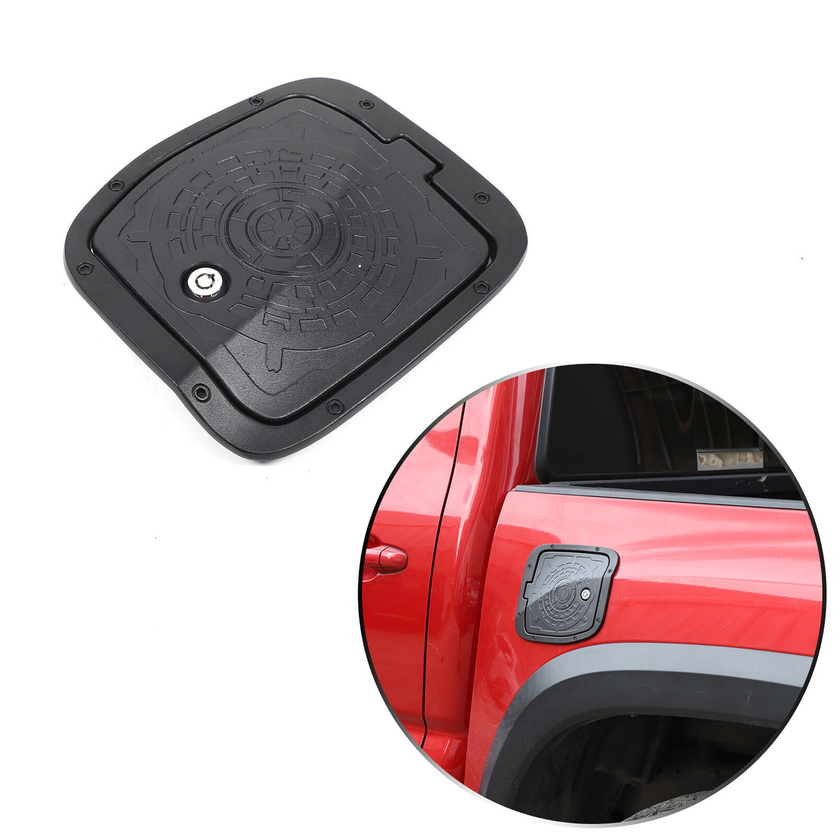 7 Styles Door Fuel Tank Cover W/ Lock Gas Cap Tank Trim For Toyota Tacoma 16-22 68