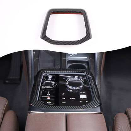 ABS Carbon Fiber Center Gear Shift Panel trim Cover for BMW 7 Serie G70 i7 2023 3