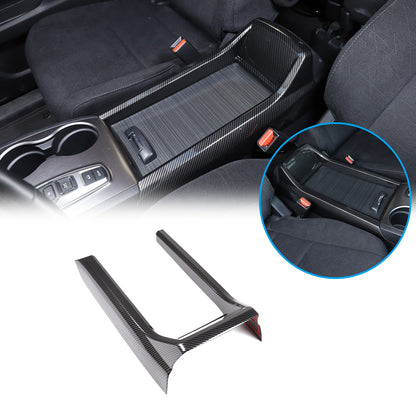 Carbon Fiber Center Console Armrest Box Side Panel Trim for Honda Pilot 16-22 5