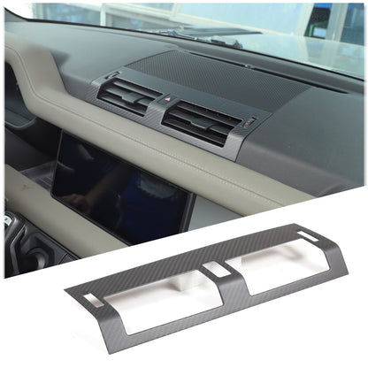Matte Real Carbon Fiber Center Console Air Vent Trim For LR Defender 20-24 US 17