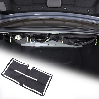 Black Rear Trunk Hanging Storage Bag Organizer For BMW 5 Series G60 i5 2024+ 6