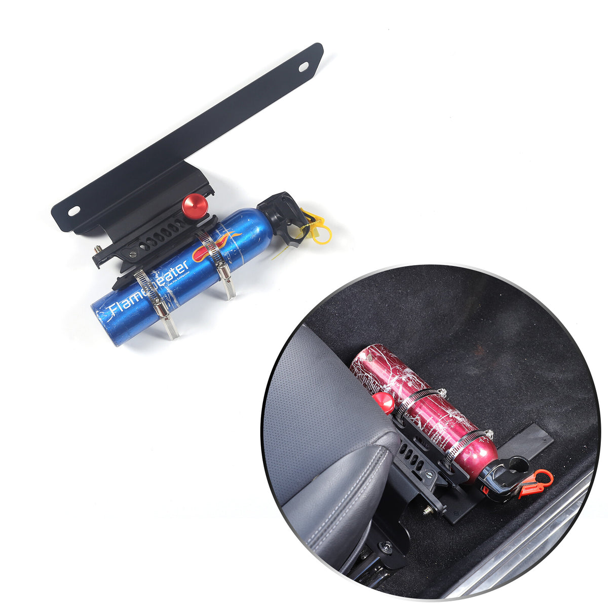 Adjustable Black Car Fire Extinguisher Mount Bracket For Mazda MX-5 Miata 16-23 22