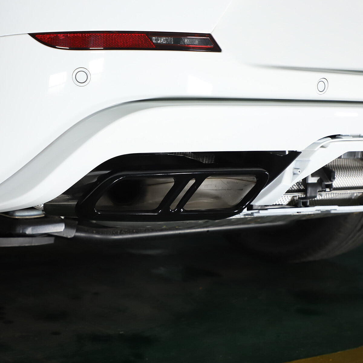 Black Steel Exhaust Pipe Tail Throat Cover Trim For LR Range Rover Sport 2023+ 7