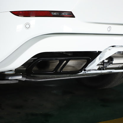 Black Steel Exhaust Pipe Tail Throat Cover Trim For LR Range Rover Sport 2023+ 7